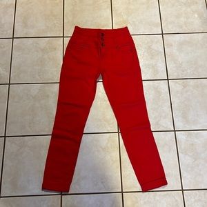 Refuge red skinny pants